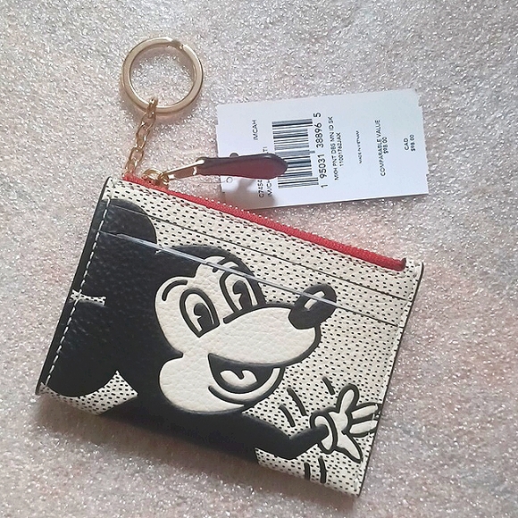 Coach Handbags - Coach x Disney Mickey Mouse X Keith Haring Mini Skinny Id Case Card Holder, NWT